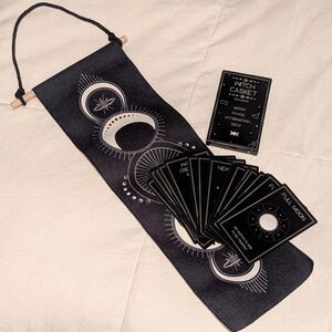 Moon Phase Oracle Card Deck & Crescent Moon Wall Hanging 🌒